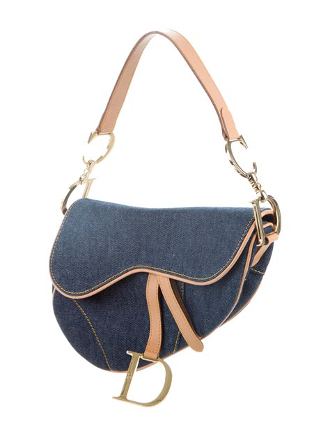 christian dior bag denim|christian dior leather saddle bag.